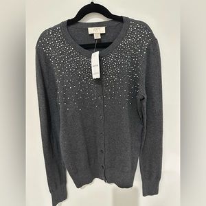LOFT XSP Gray Cardigan Sweater NWT